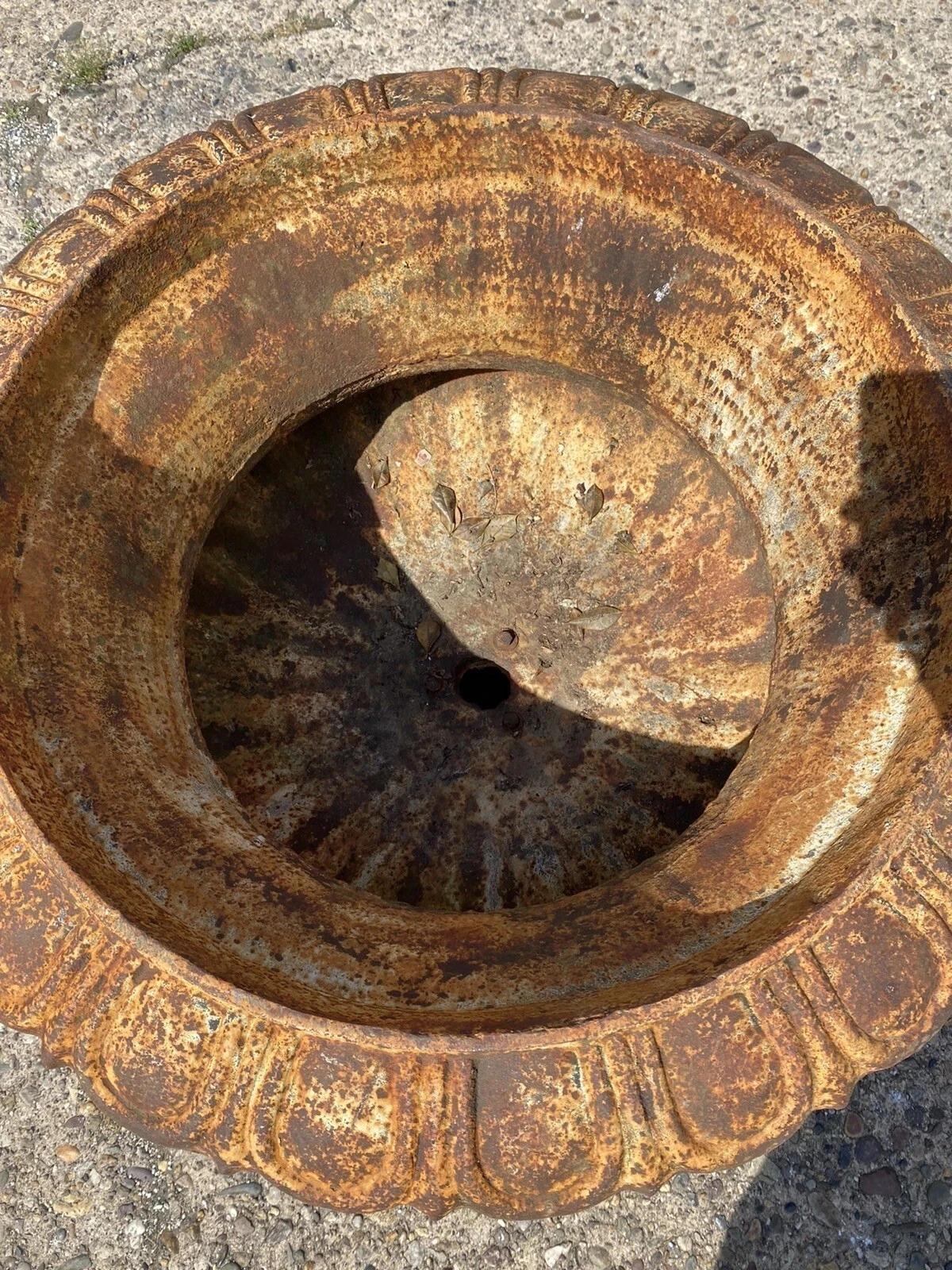 XX secolo Vaso da giardino in ghisa francese vittoriano di grandi dimensioni largo 48