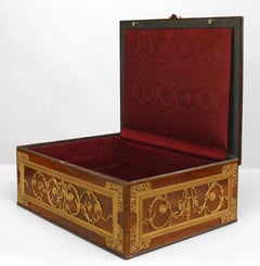 French Victorian Metal Jewelry Box