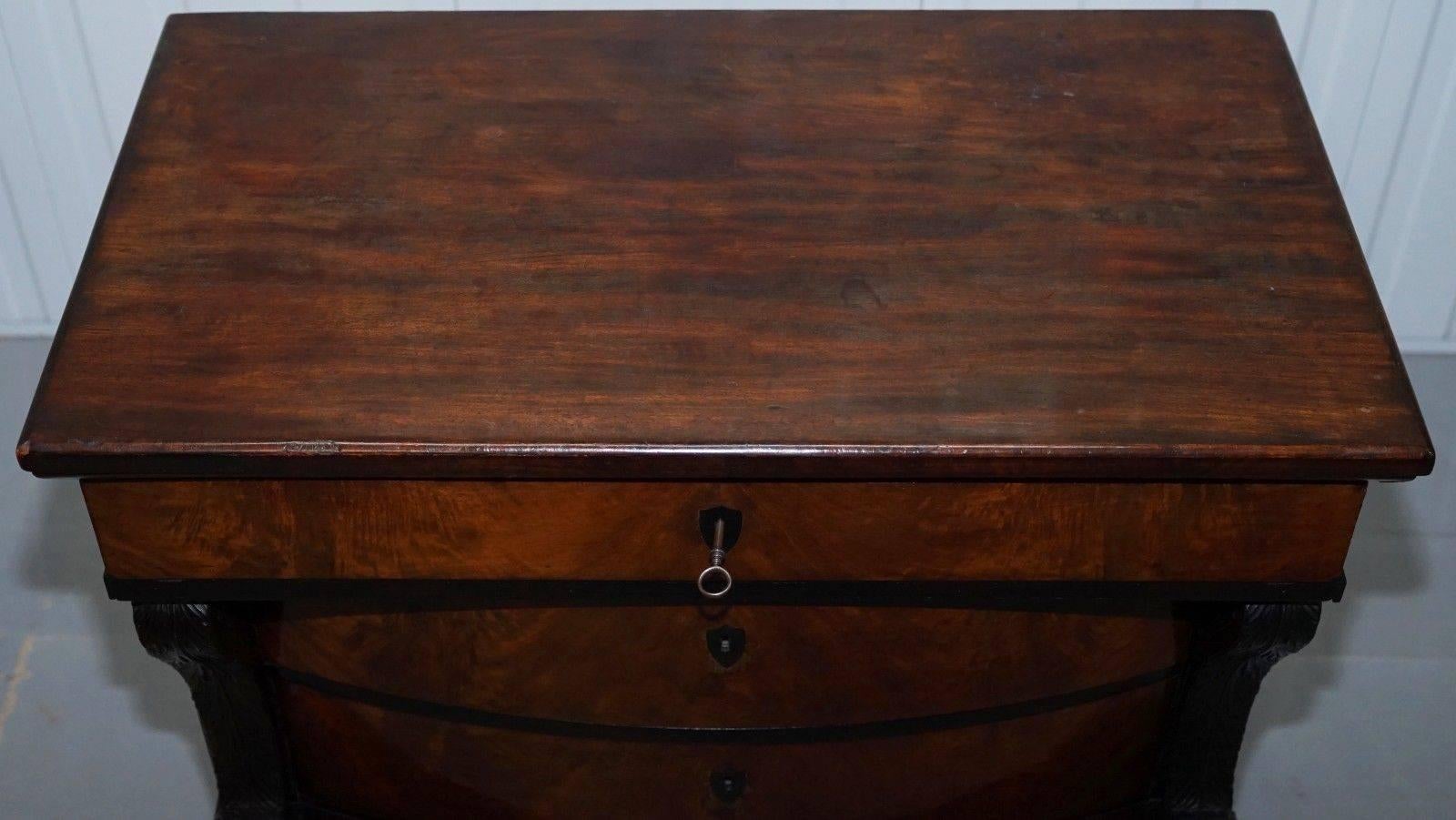 french bow fronted chest of drawers
