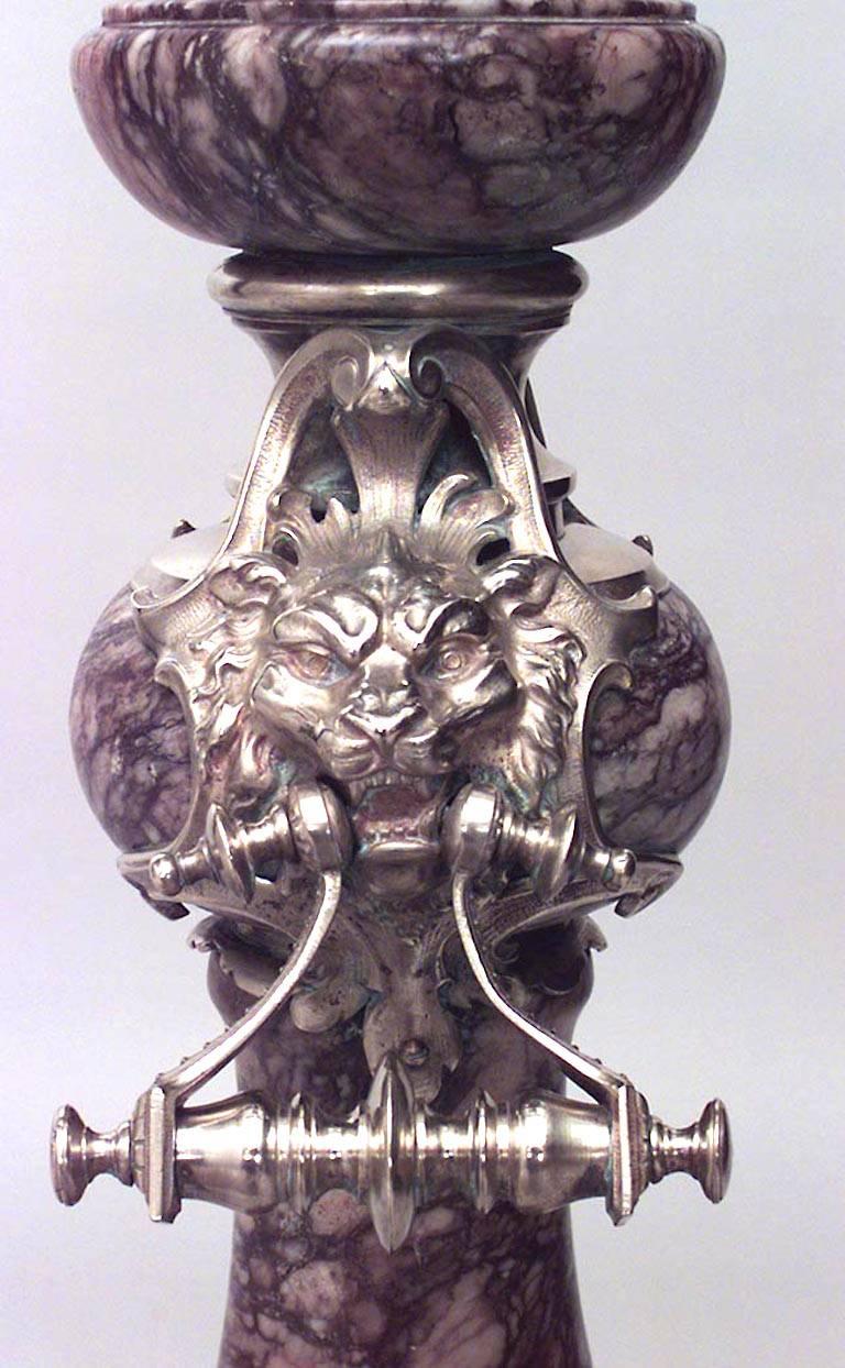 Stehlampe aus viktorianischem Marmor und Bronze, viktorianisch (Viktorianisch) im Angebot