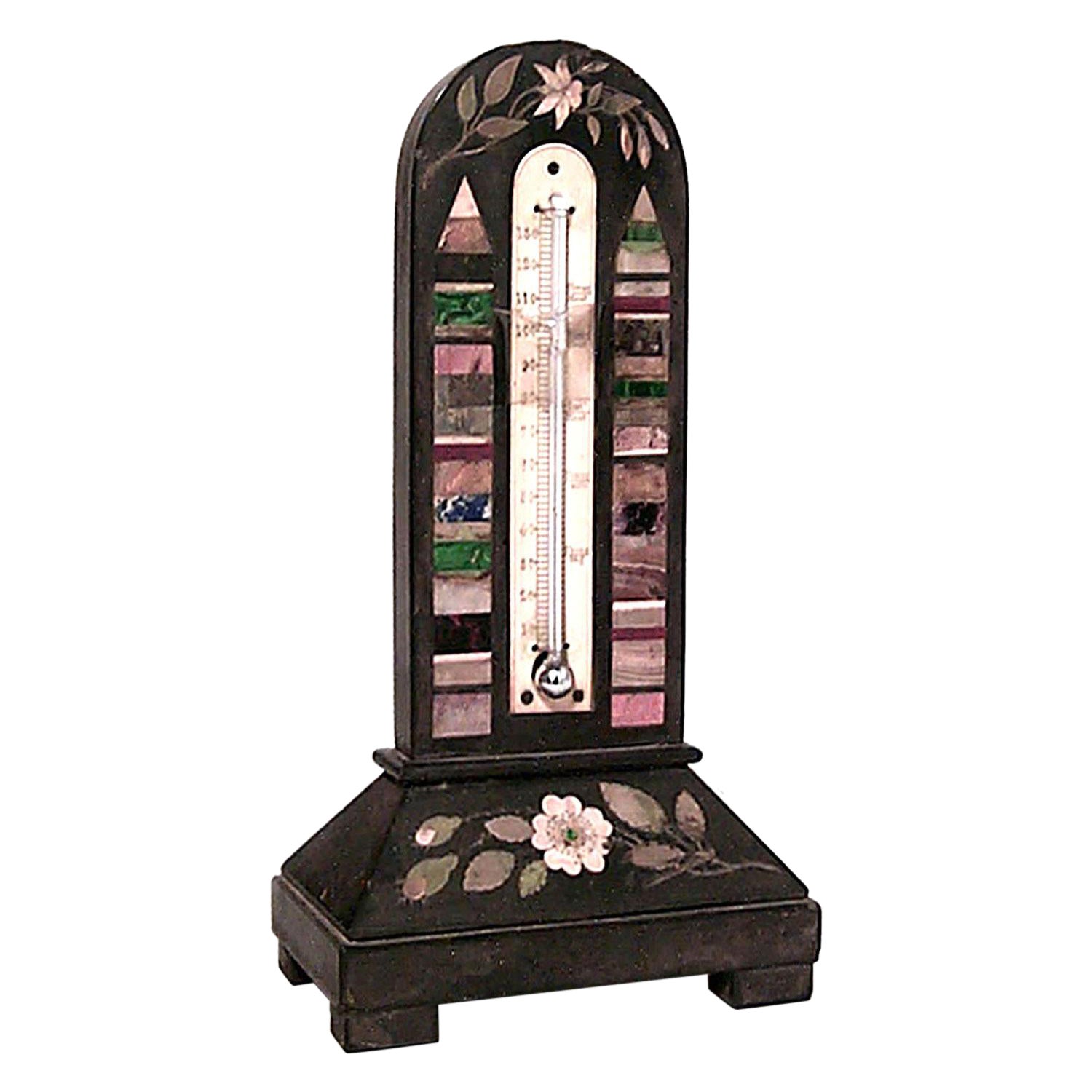 French Victorian Marble Thermometer im Angebot