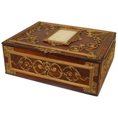 French Victorian Metal Jewelry Box