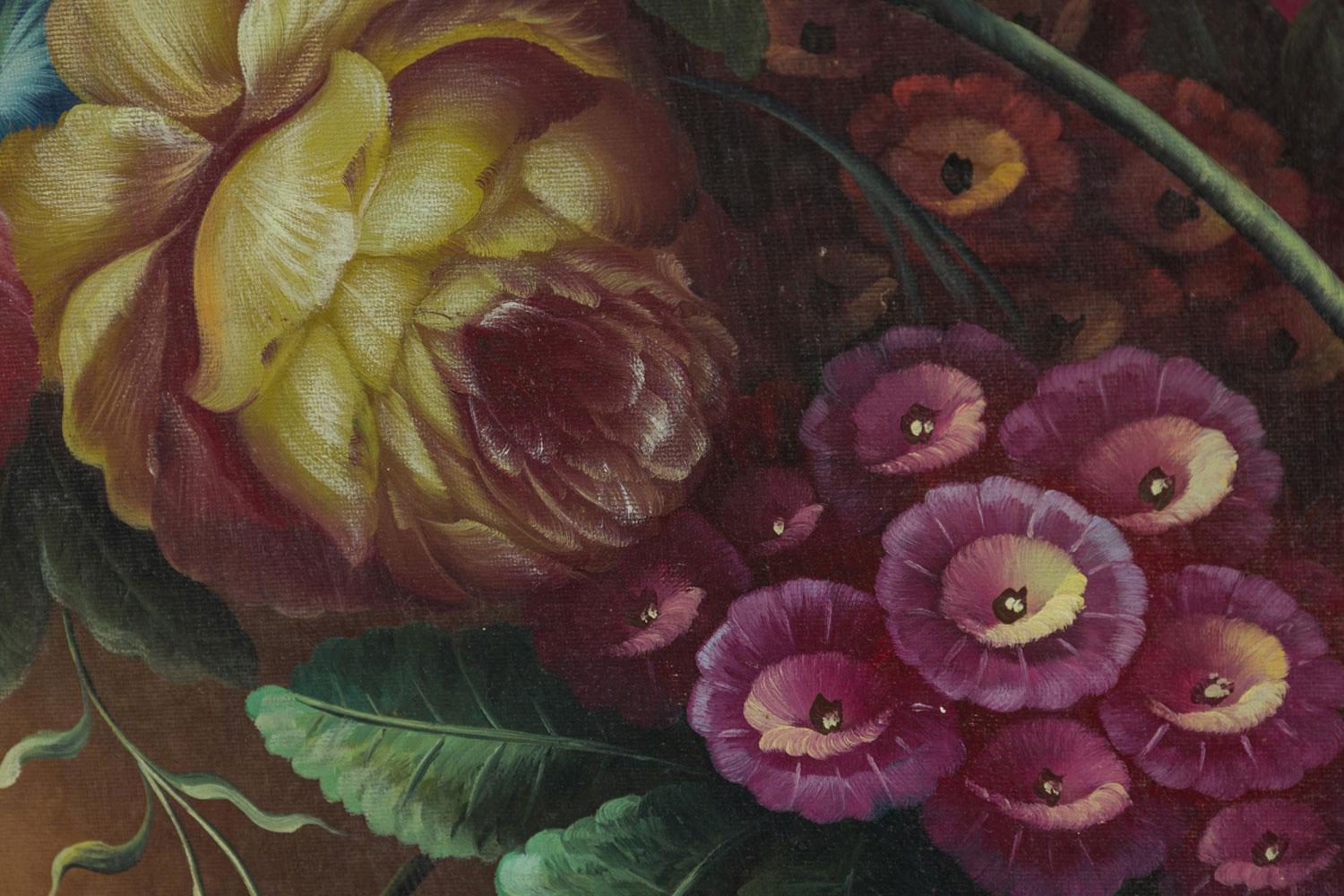 Quadro vittoriano francese a olio su tela dal titolo: 