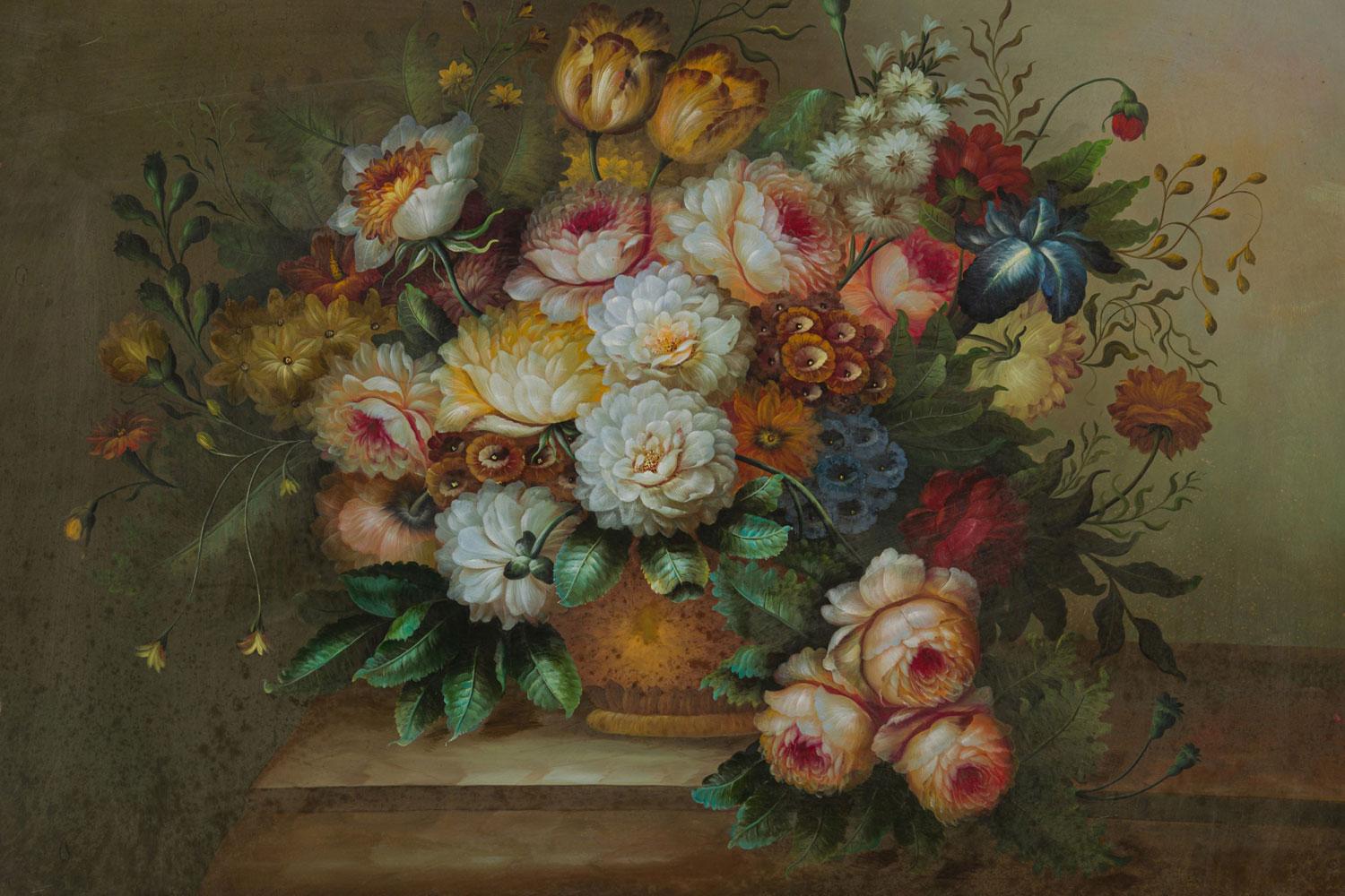 Französisch viktorianischen Öl auf Leinwand Gemälde mit dem Titel: 