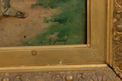 French Victorian Oil Painting of a Soldier