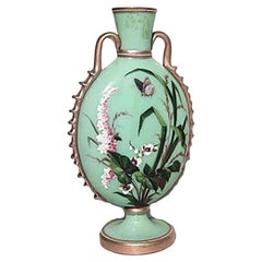 French Victorian Opaline Green Vase