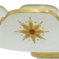 French Victorian Opaline Jeweled Compote