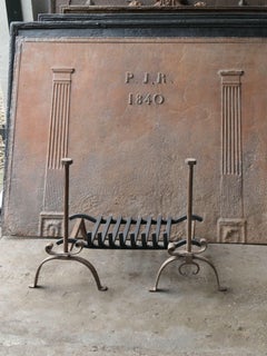 French Victorian Period Fire Grate, Fireplace Grate, 19th Century