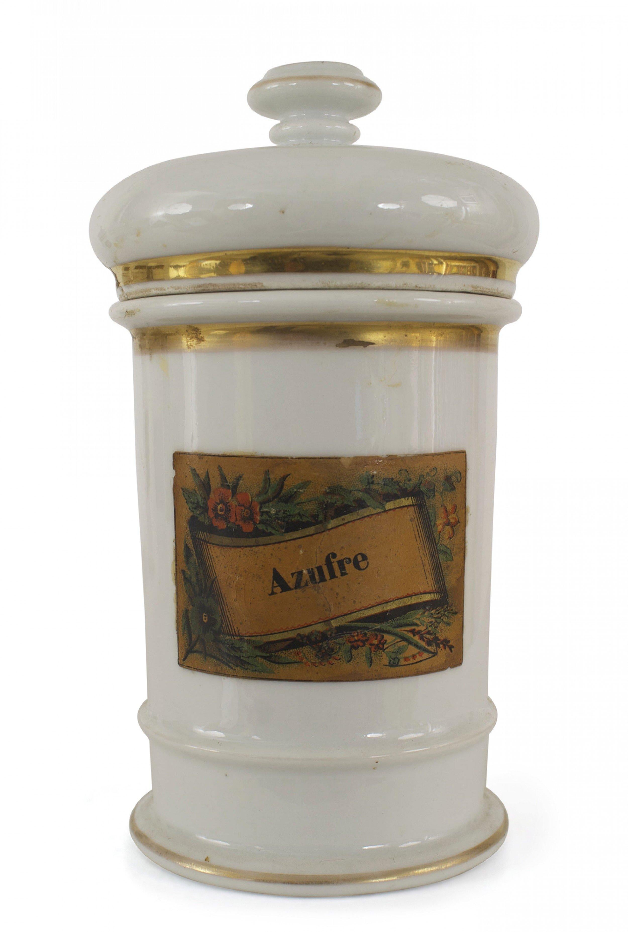French Victorian Porcelain Apothecary Jars In Good Condition For Sale In New York, NY