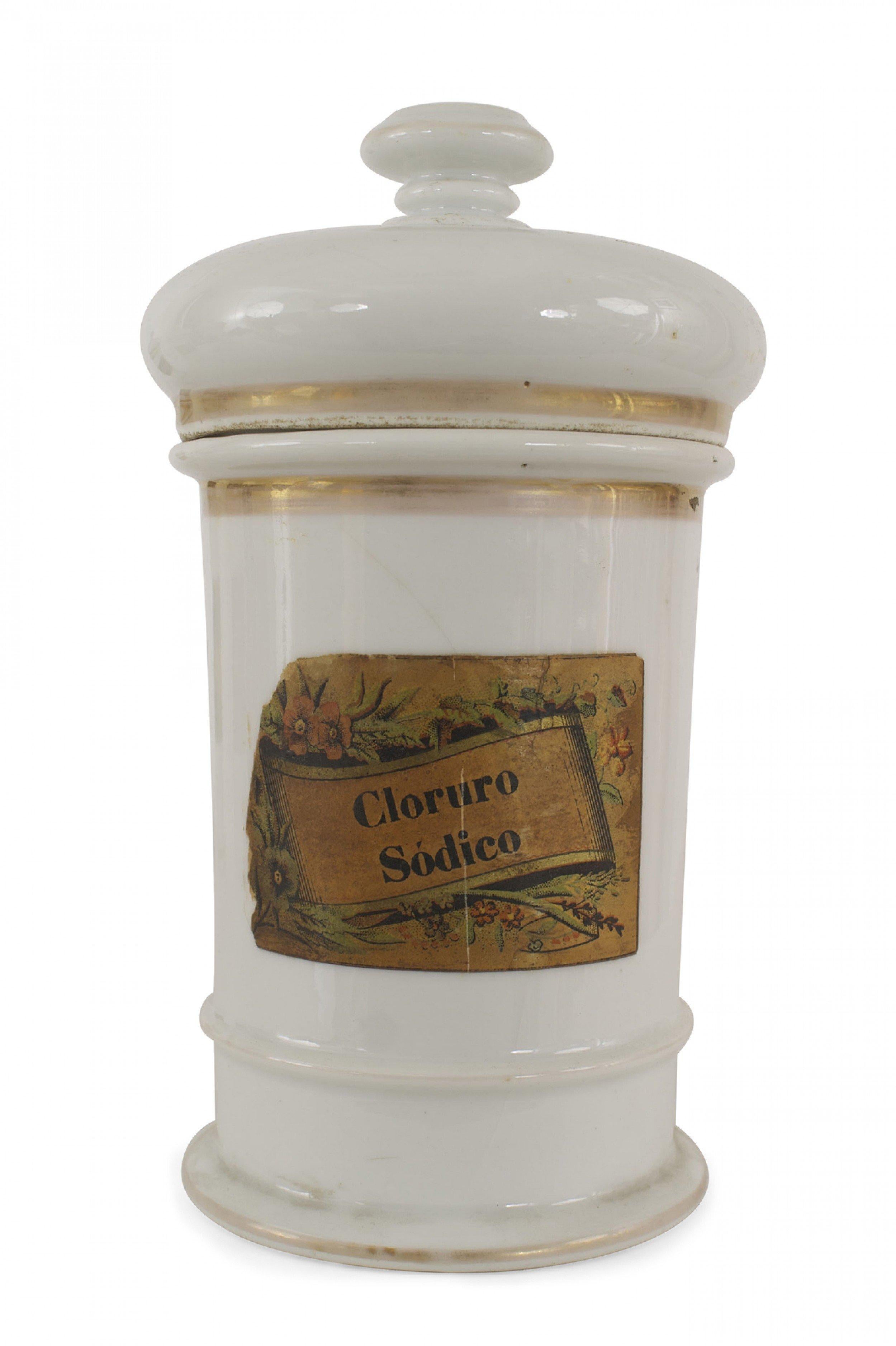 19th Century French Victorian Porcelain Apothecary Jars For Sale