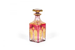 French Victorian Red Crystal Perfume Bottle