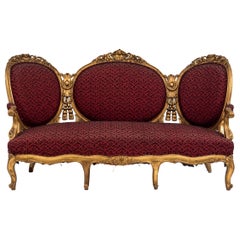 French Victorian Rope and Tassel Settee