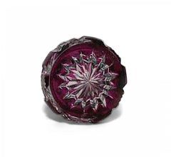 French Victorian Ruby Cut Crystal Perfume Bottle