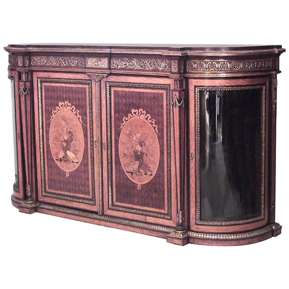 French Victorian Satinwood Sideboard For Sale