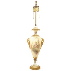 Lampada da tavolo francese vittoriana in porcellana di Sevres