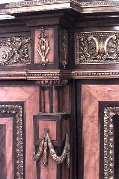 Credenza vittoriana francese in legno satinato