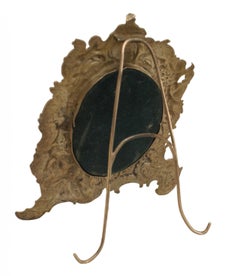 Victorian Sterling Silver Easel Frame with Cupids, France, Circa 1890