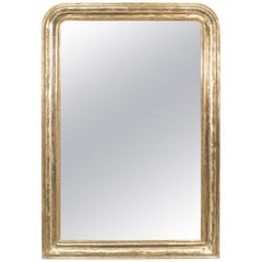 French Victorian Style (19th-20th Century) Silver Gilt Framed Mirror