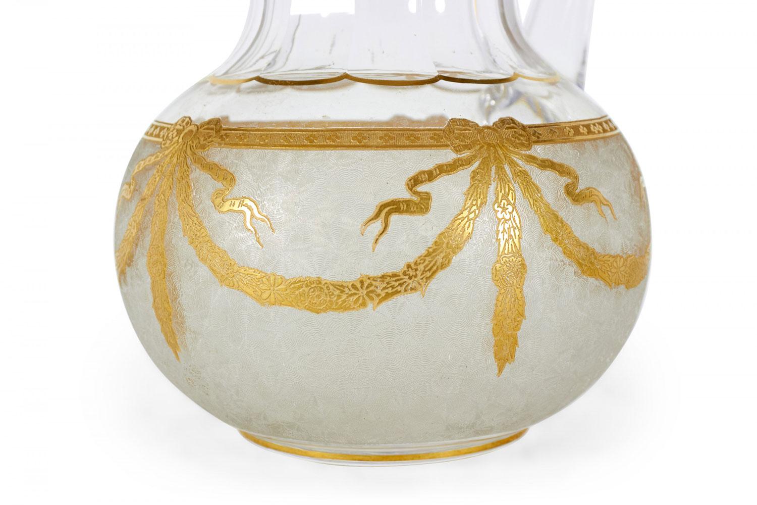 French Victorian Style Baccarat Crystal Pitcher For Sale 5