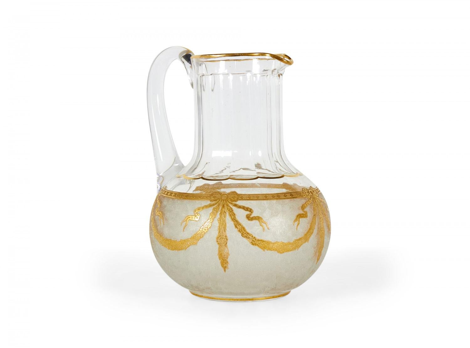 French Victorian Style Baccarat Crystal Pitcher For Sale 1