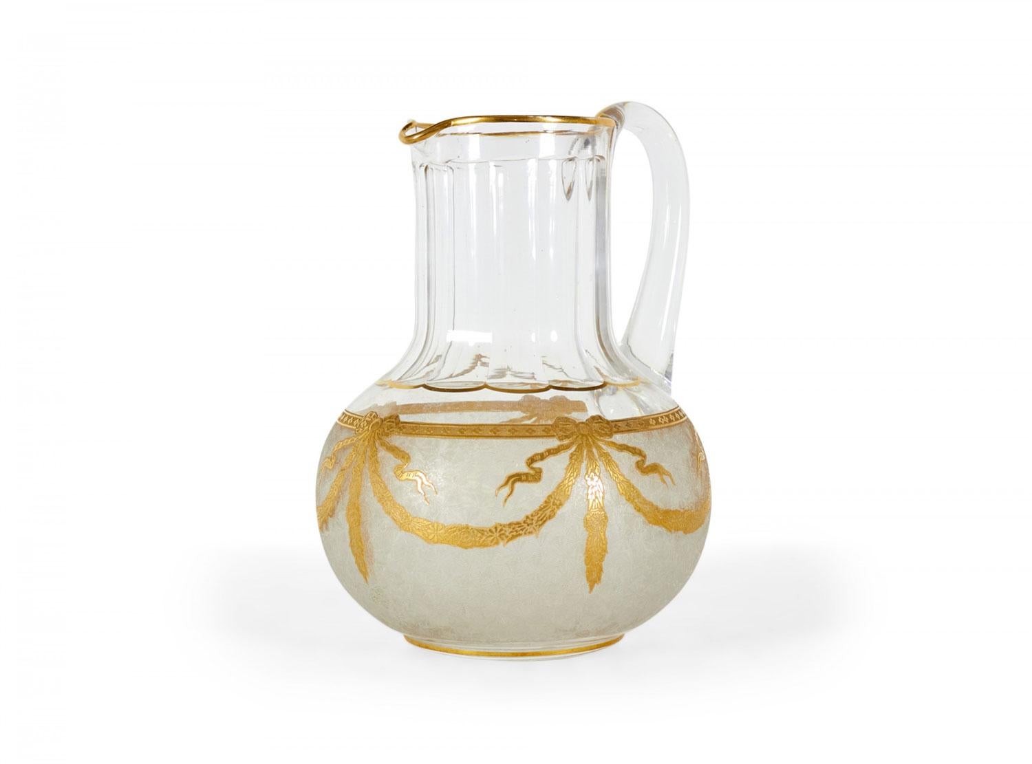 French Victorian Style Baccarat Crystal Pitcher For Sale 3