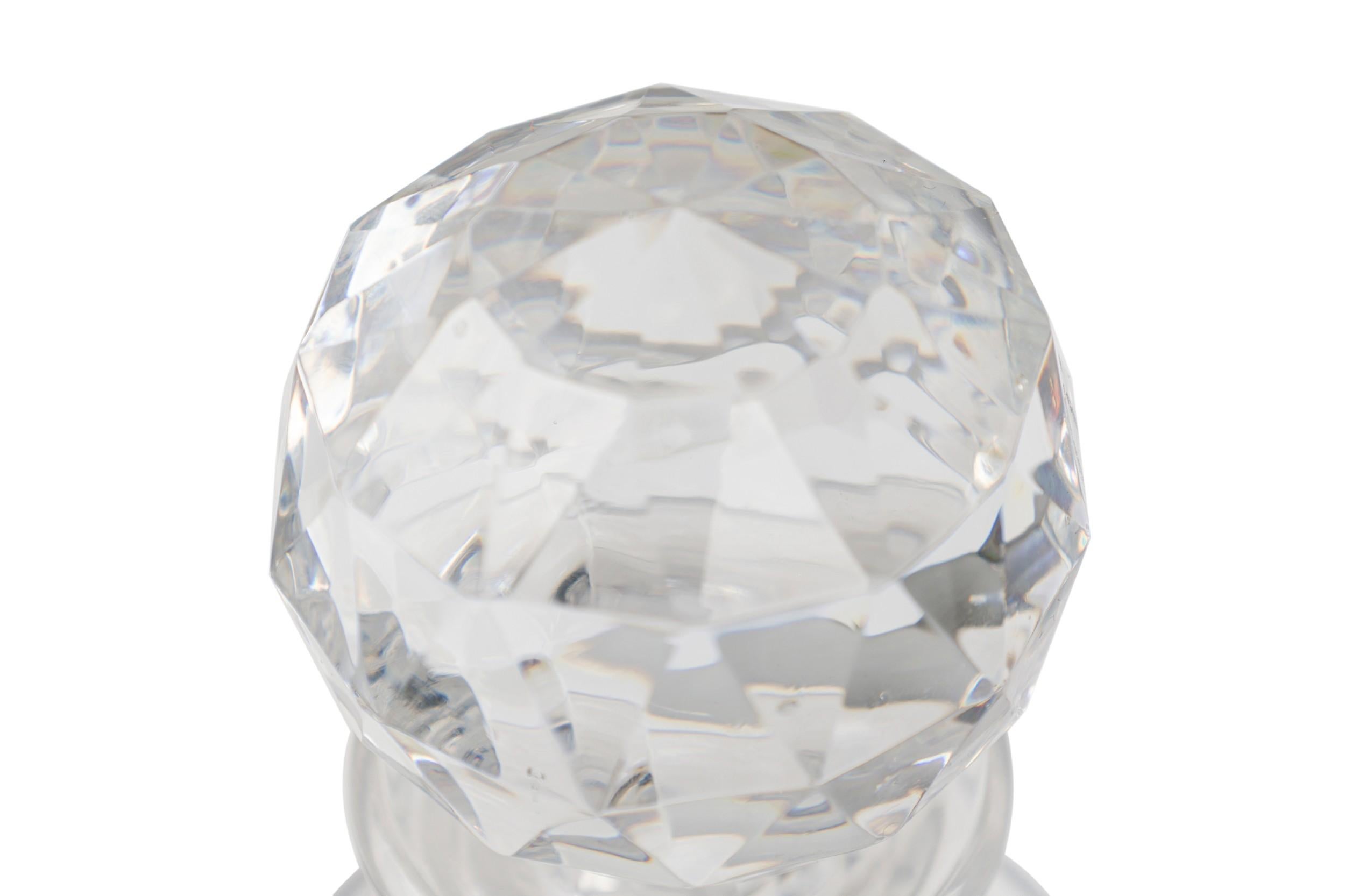 Hand-Crafted French Victorian style Baccarat Tequila Decanter with Stopper For Sale
