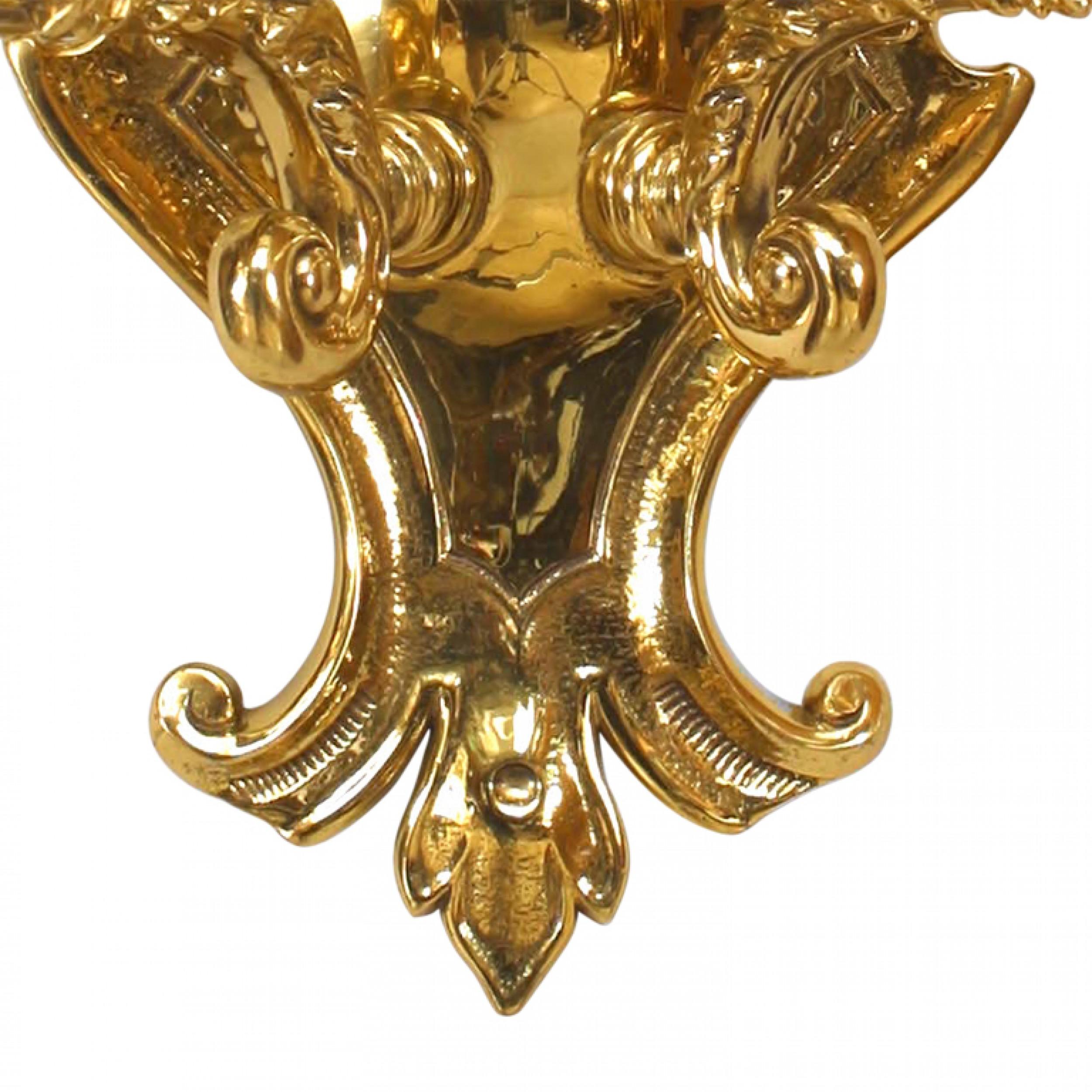 Vittoriano Applique in ottone in stile vittoriano francese in vendita
