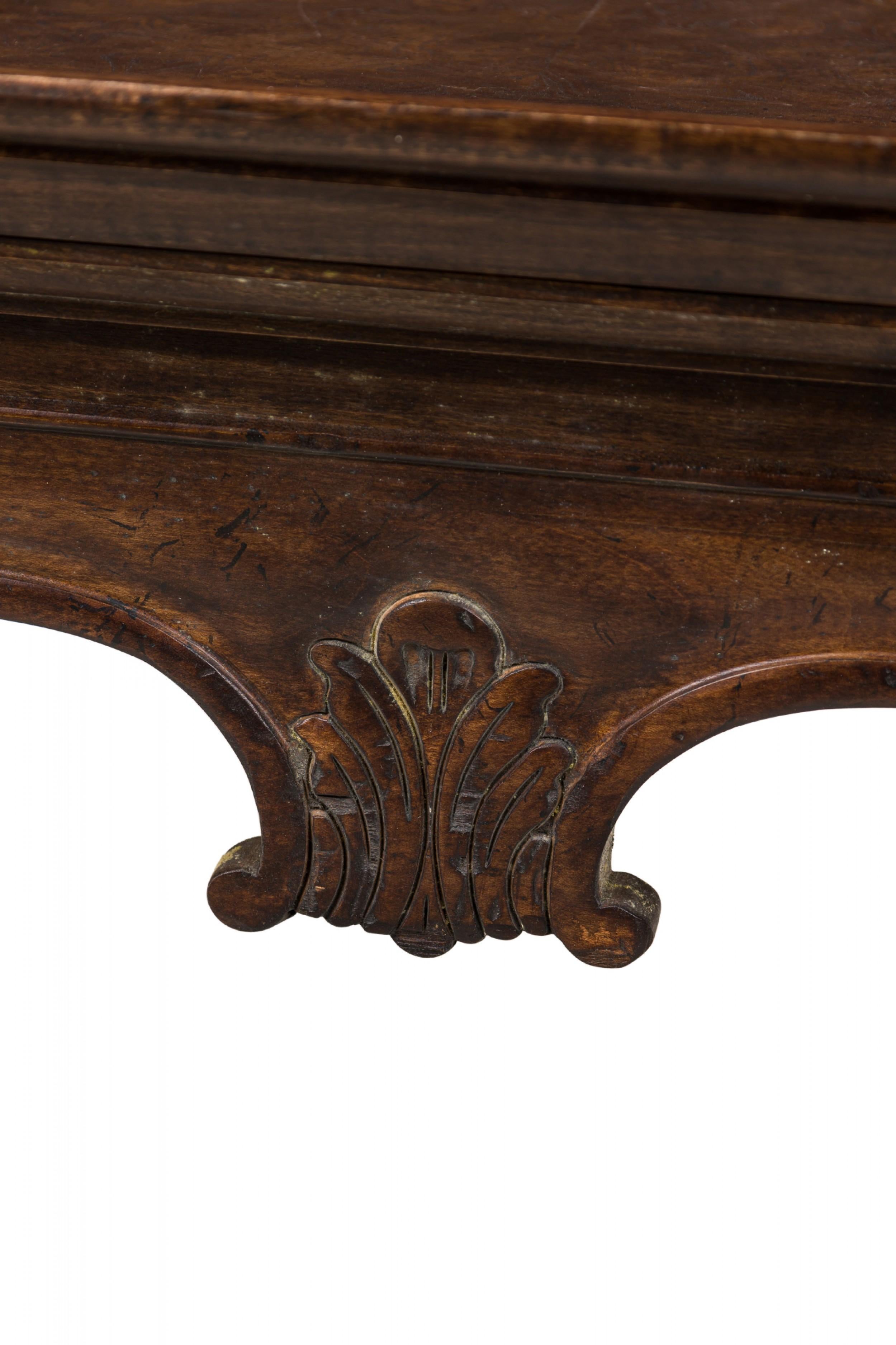 French Victorian-Style Carved Rectangular Canted Corner Console/Occasional Table In Good Condition For Sale In New York, NY