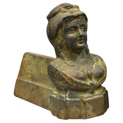 Französisch viktorianischen Stil Gusseisen Figural Frauen Büste Maiden Form Boot Schaber