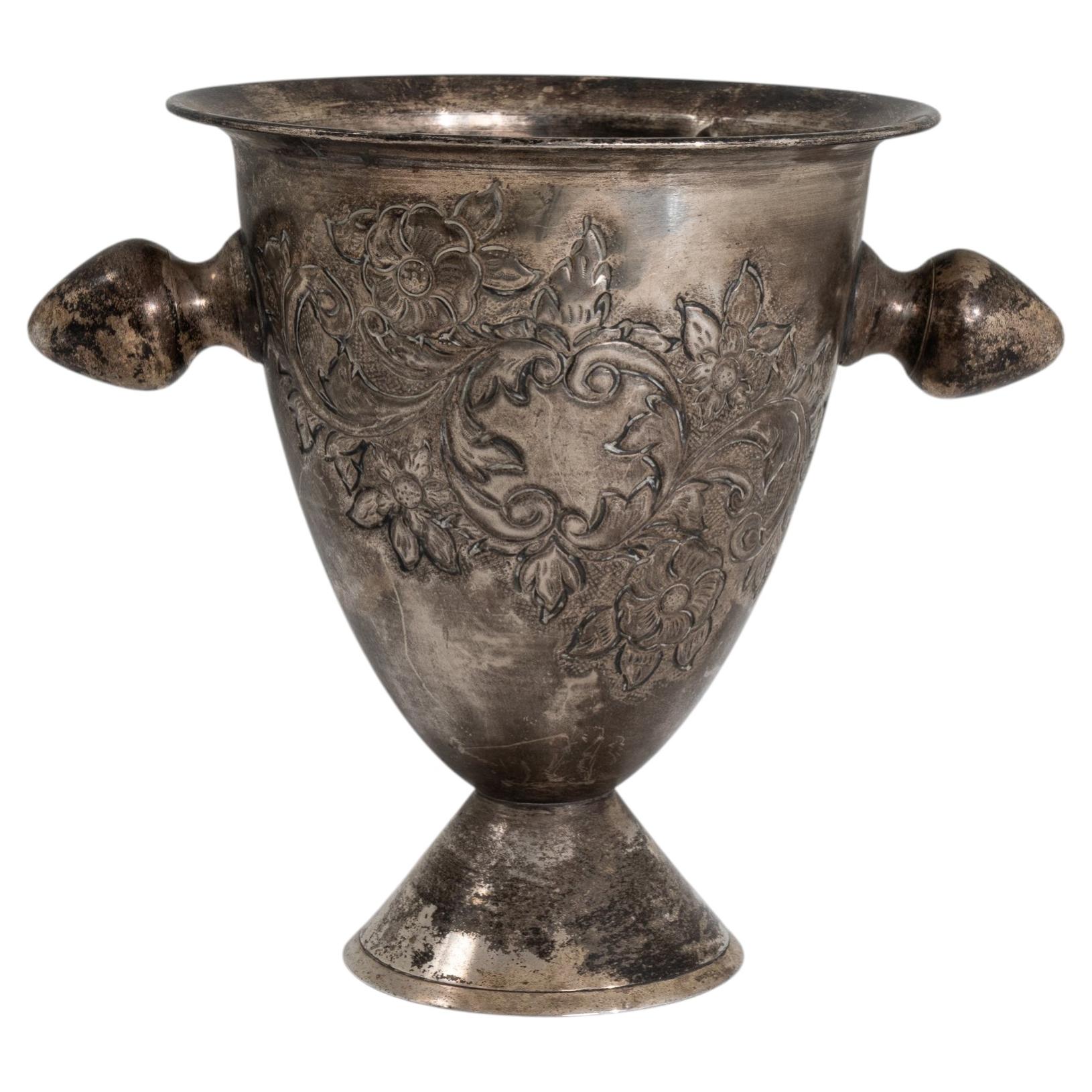 French Victorian Style Champagne Bucket, Metal, 20th Century