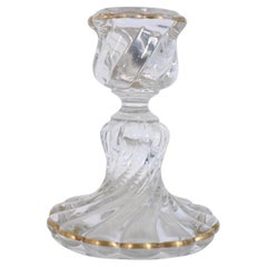 French Victorian Style Crystal Candlestick