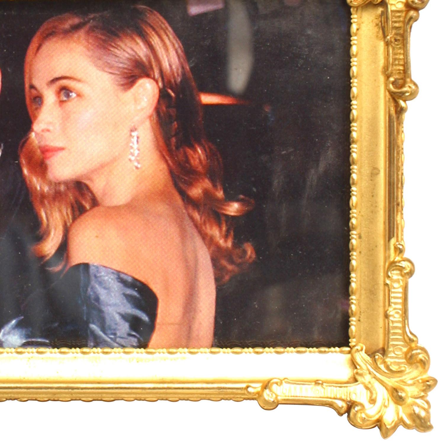 Marco de latón dorado de estilo victoriano francés Dorado en venta