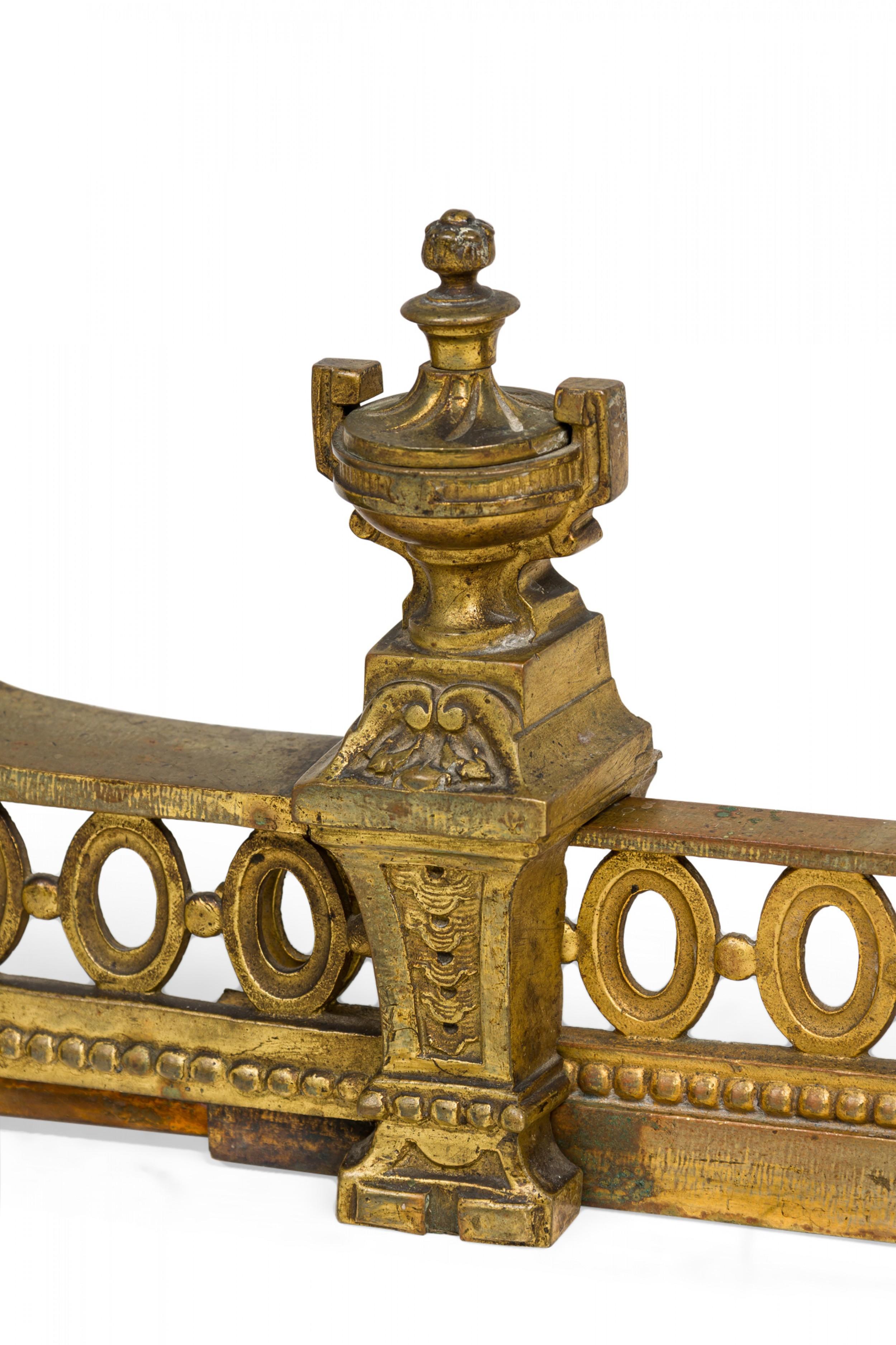 Pare-feu de style victorien français en bronze doré Bon état - En vente à Queens, NY