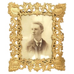 French Victorian Style Gilt Filigree Picture Frame