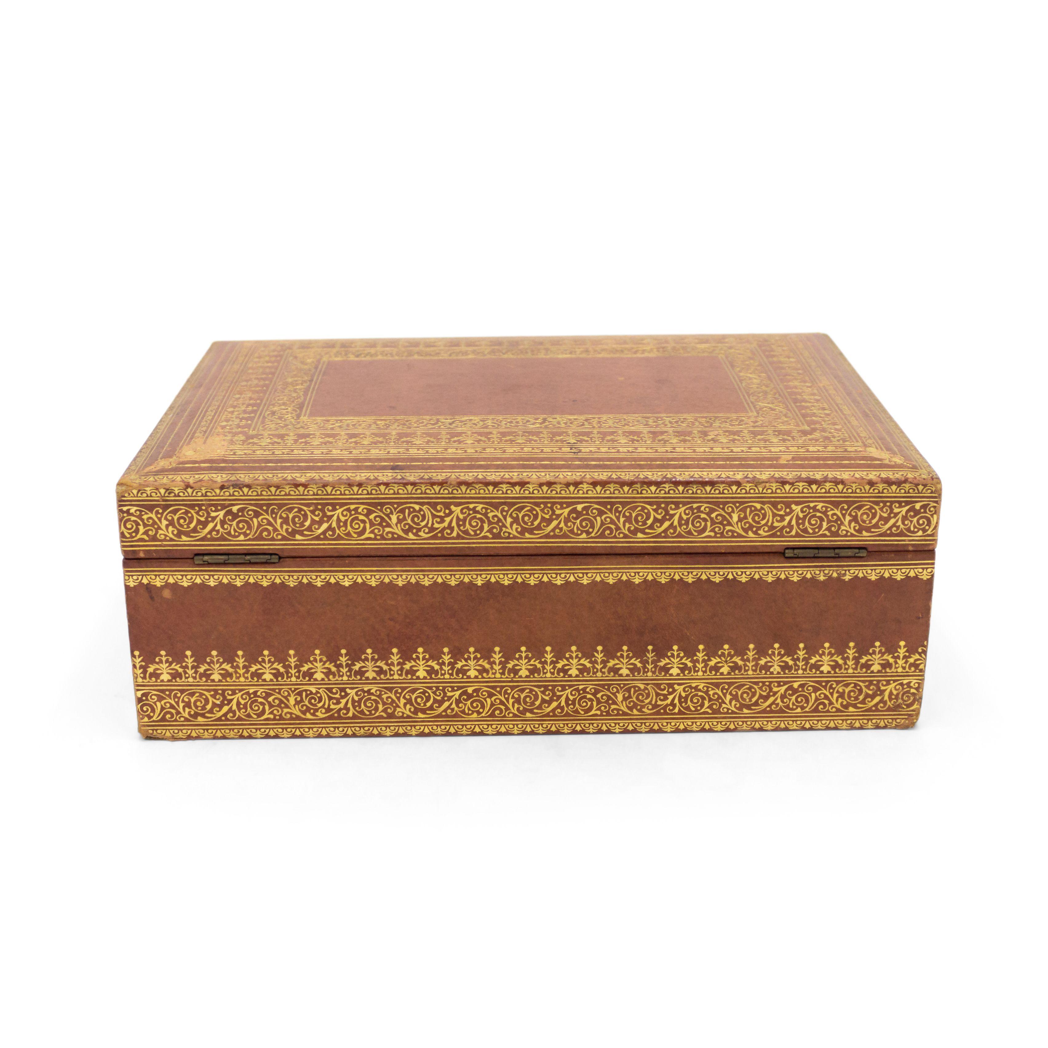 French Victorian Style Leather Jewelry Box 3