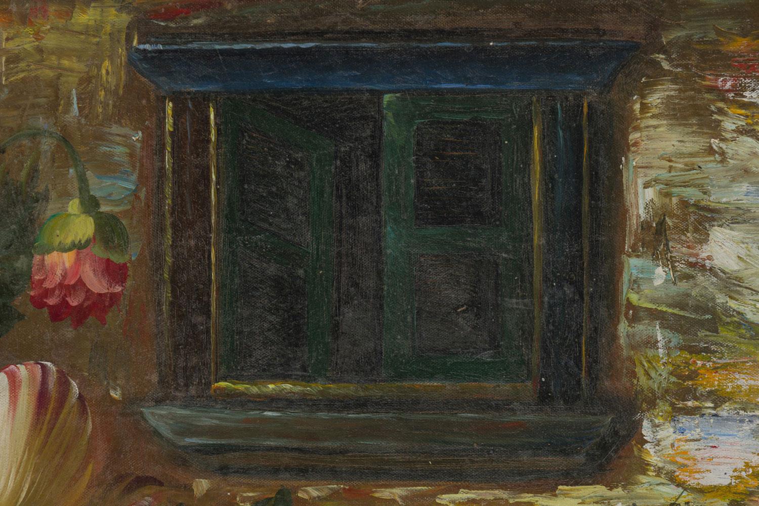 Französisch viktorianischen Stil Öl auf Leinwand Gemälde mit dem Titel: 