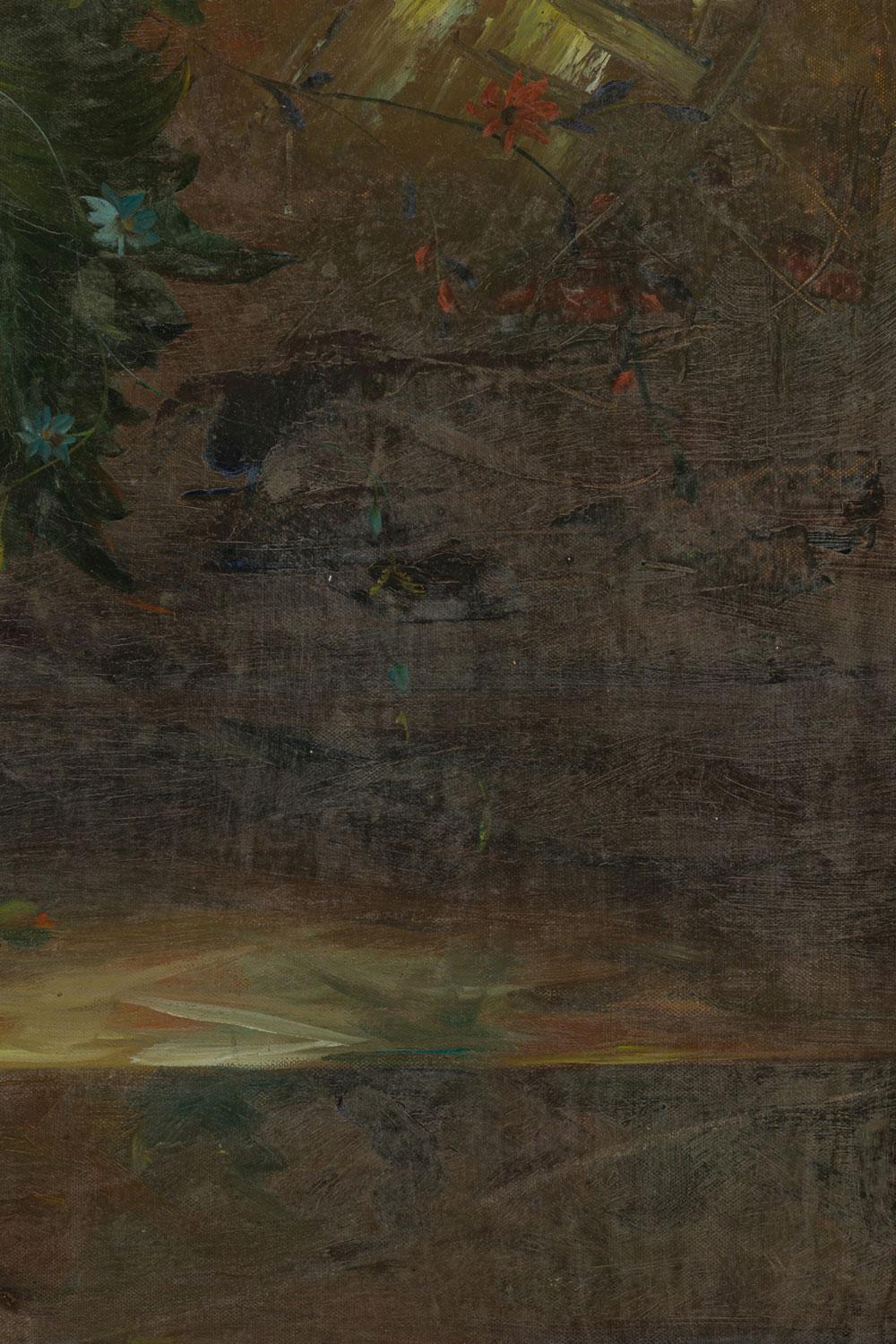 Französisch viktorianischen Stil Öl auf Leinwand Gemälde mit dem Titel: 