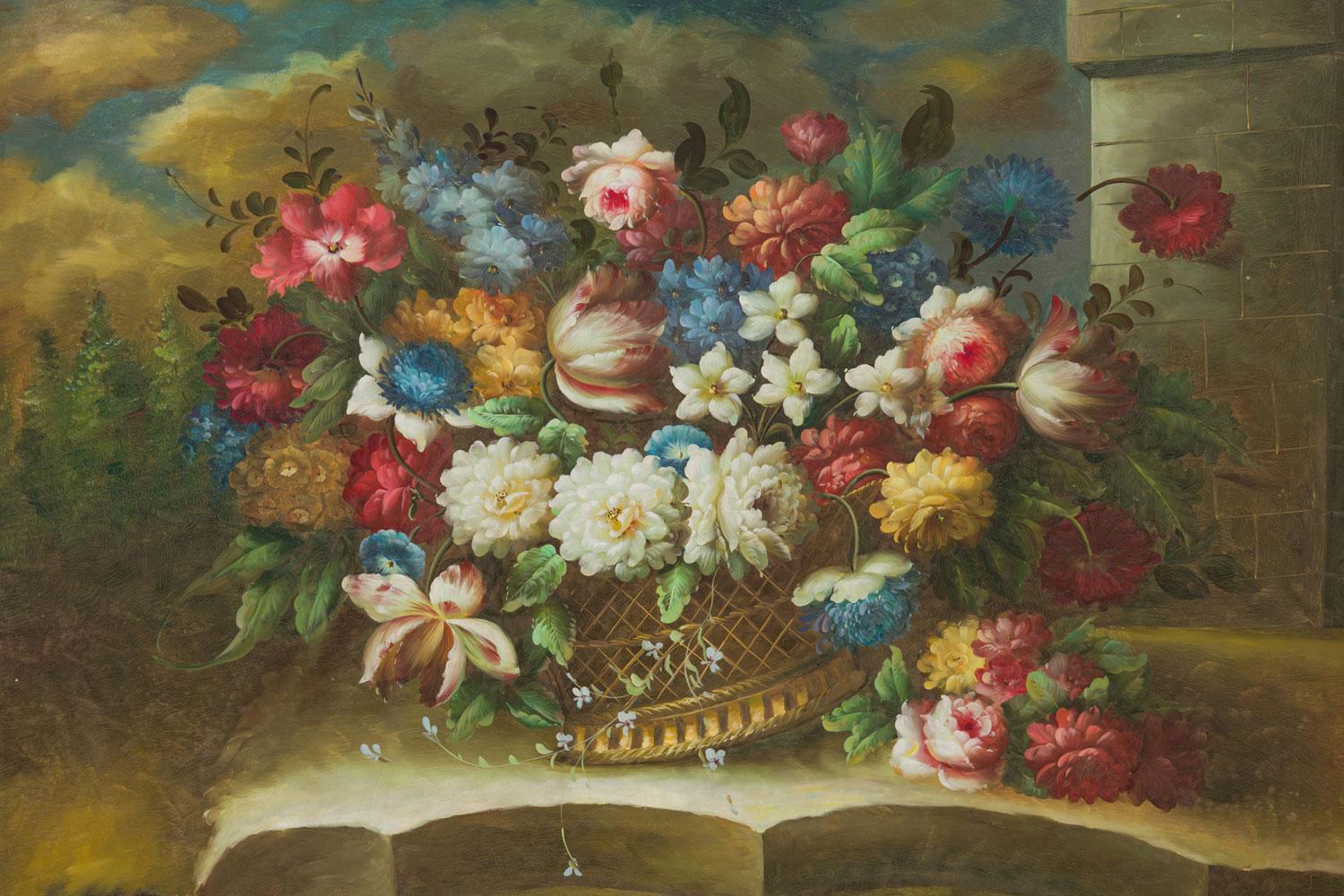 Französisch viktorianischen Stil Öl auf Leinwand Gemälde mit dem Titel: 