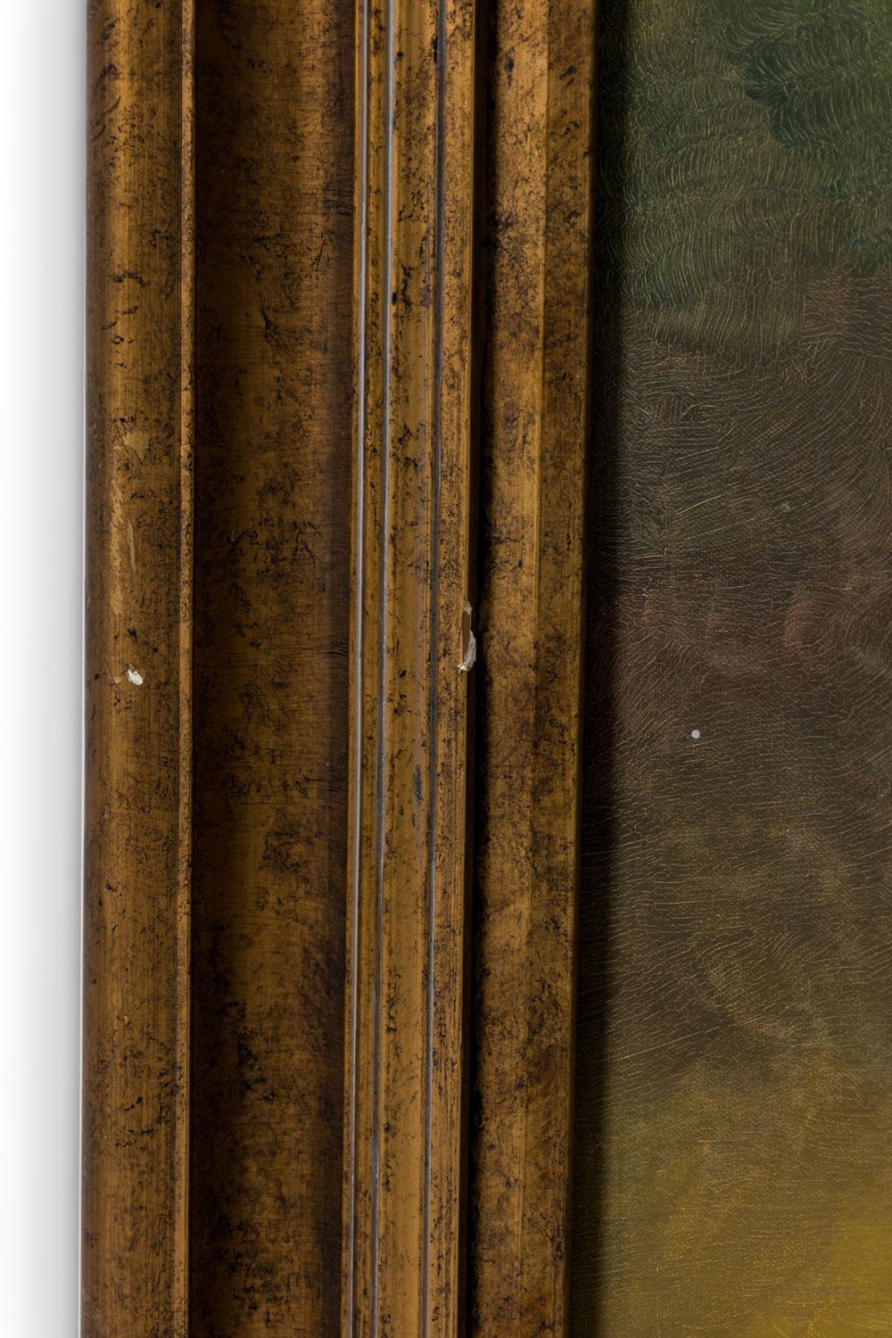 Französisch viktorianischen Stil Öl auf Leinwand Gemälde mit dem Titel: 