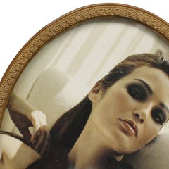 French Victorian Style Oval Gilt Brass Picture Frame