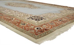 Oversized Vintage Persian Tabriz Rug, Regal Charm Meets Victorian Elegance