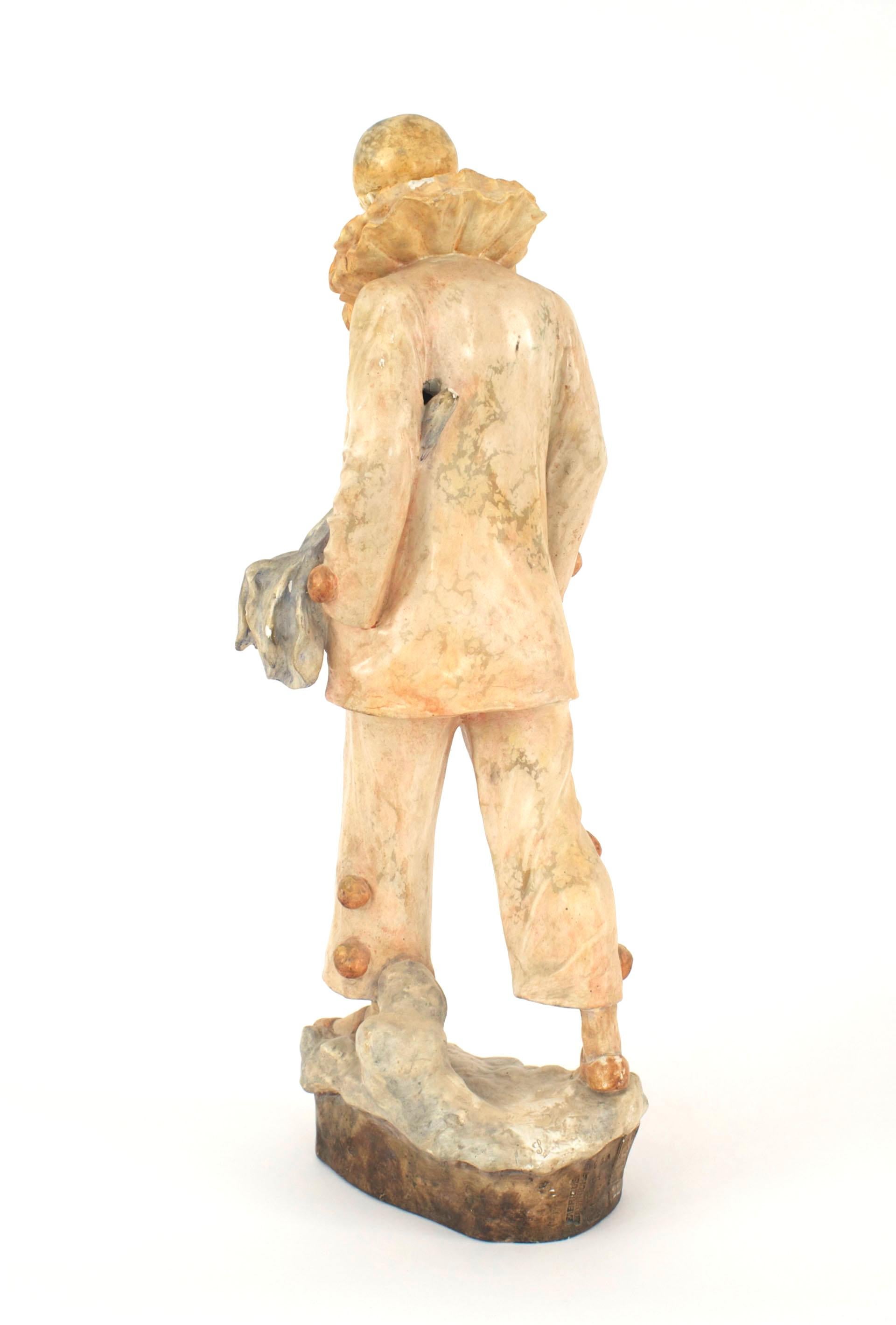French Victorian Terra-Cotta Harlequin For Sale