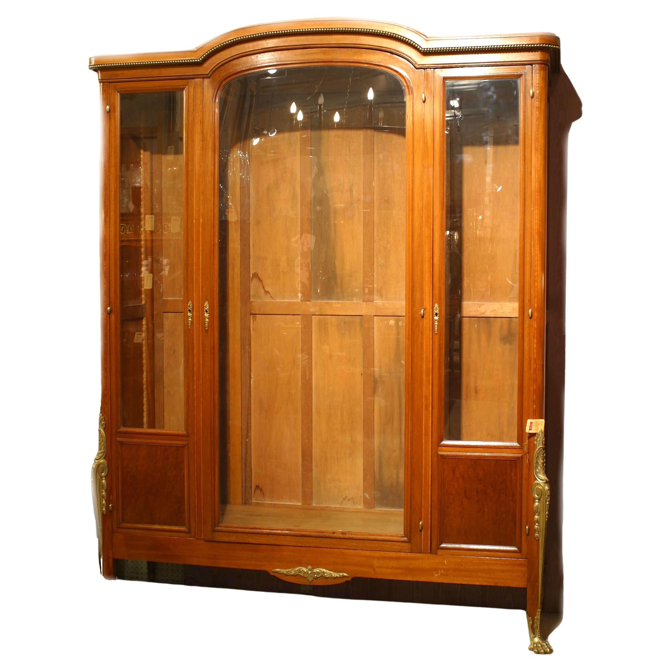 French Victorian Walnut Bookcase