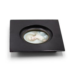 French Victorian Watercolor Portrait