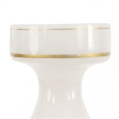 French Victorian White Opaline Candle Holder