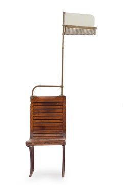 French Victorian Wooden Subway Bench