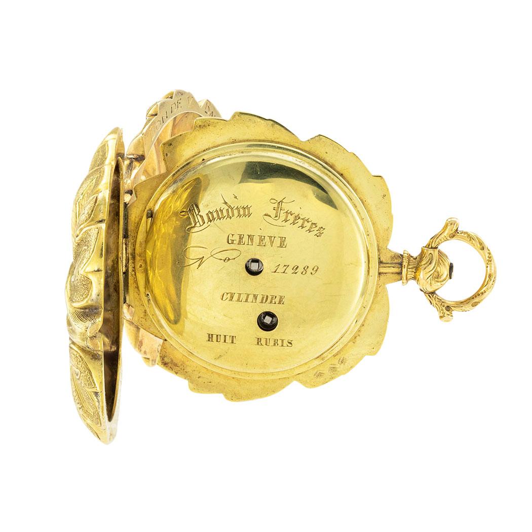 French Victorian Yellow Gold Locket Watch In Good Condition In Los Angeles, CA