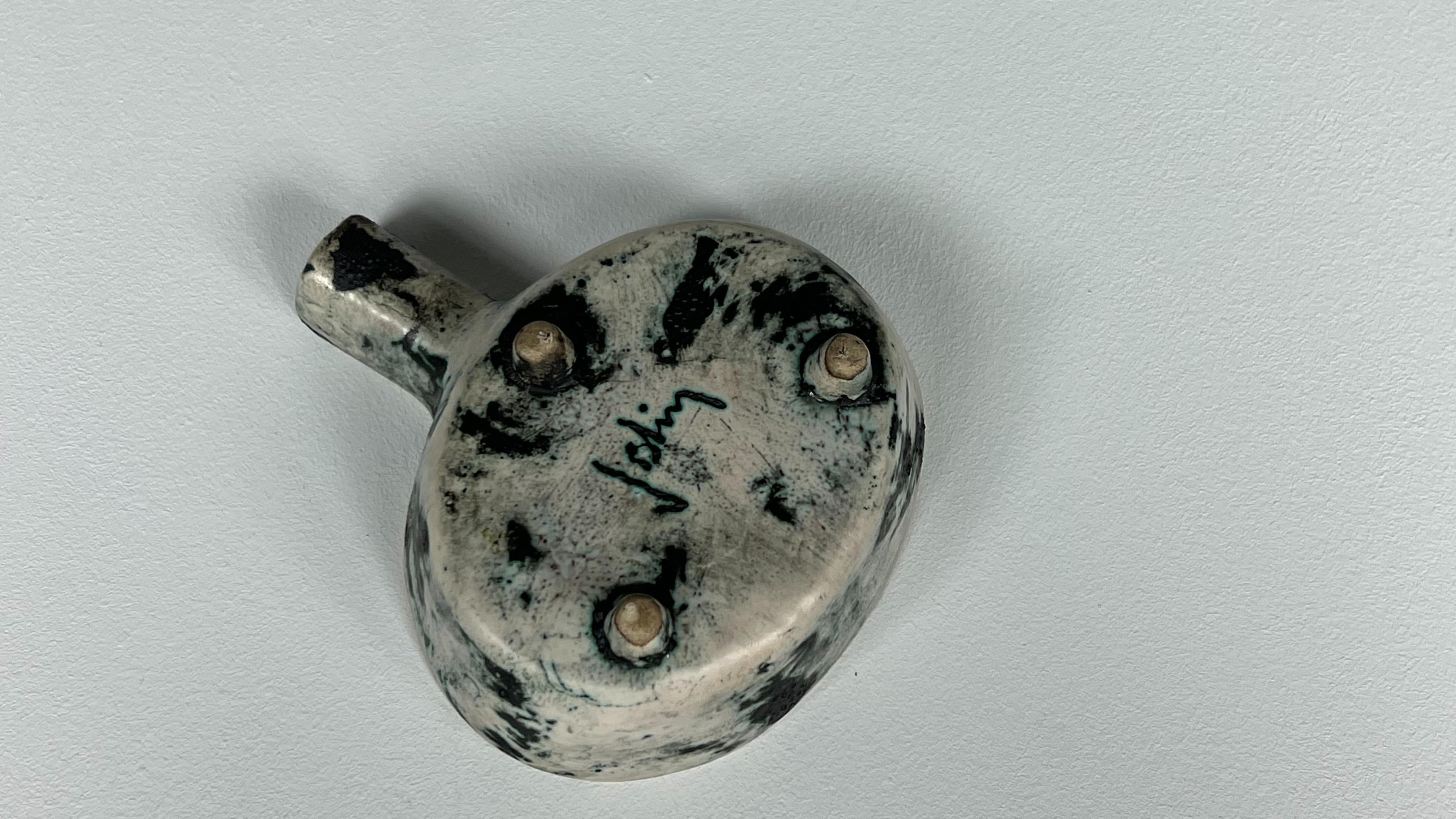 Vassoio francese in ceramica Vide-Poche con decorazione di uccelli di Jacques Blin, anni '50 in vendita 8