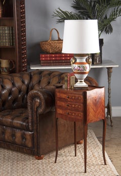 French Vieux Paris Ceramic Table Lamp, Early 1900s