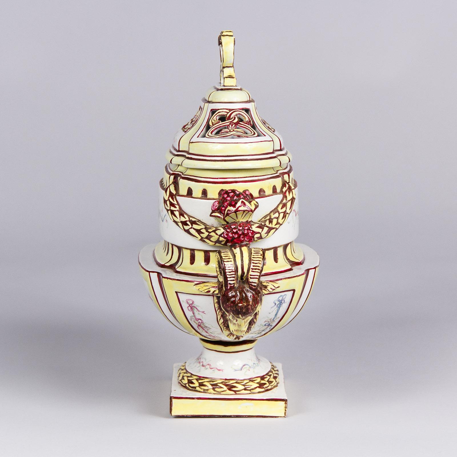 French Vieux Paris Ceramic Urn, Early 1900s 11